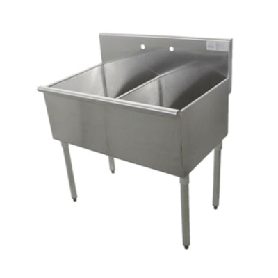 Advance Tabco 4-42-60 Square Corner Kitchen Sink 2-Compartment