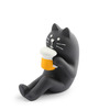 Figurine Black Cat with Beer 1.5"h