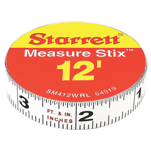 STARRETT SM412WRL 1/2 x 12ft, English (right-to-Left)