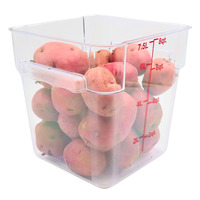 FSE 373-FC8C Food Container 8 Qt. Square Clear NSF