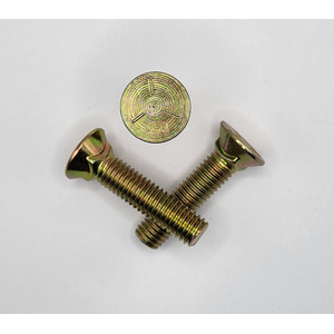 1/2" - 13 X 2 1/4" #3 FLAT HEAD PLOW BOLT SAE J429 GR 5 ZINC YELLOW