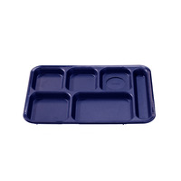 Cook's 630-400A-NAVY 6-Compartment ABS Cafeteria Tray