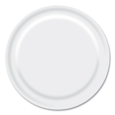Boardwalk BWKWH9PLT Paper Dinnerware, Plate, 9" Diameter, White,