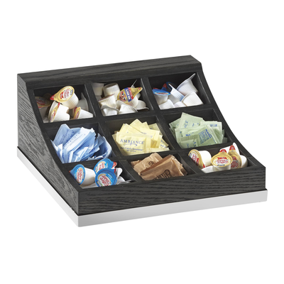 Cal-Mil 3801-87 13"W x 13-3/8"D x 6-1/8"H Cinderwood Condiment Display