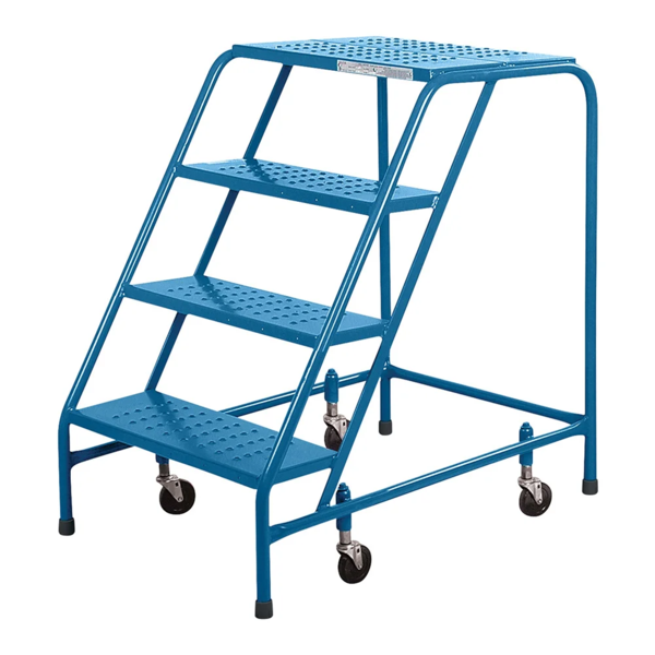 Rolling Step Ladder - 4 Step - Without Handrails - 300 lb Capacity