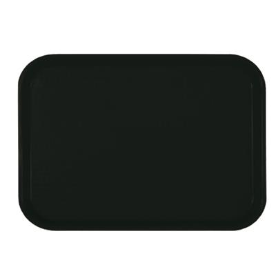 FSE 10" x 14" Black Cafeteria & Fast Food Tray