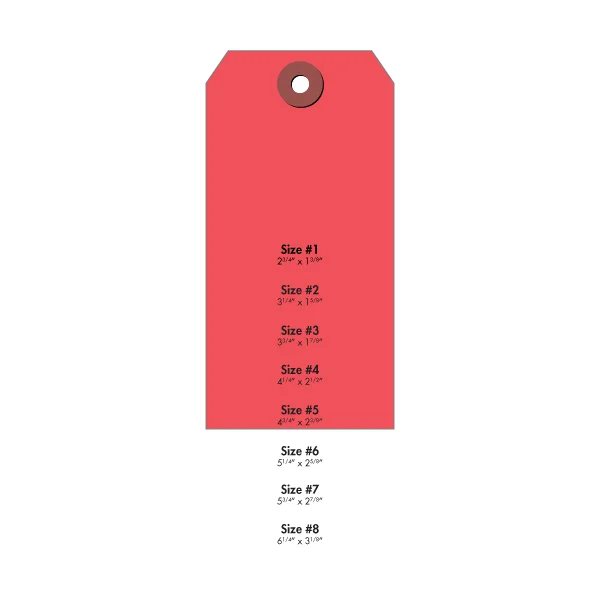 #5 Tyvek Tag - Red