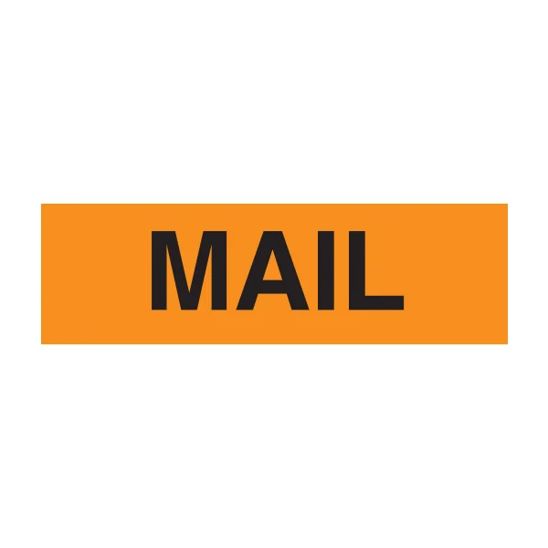 Mail Label - 2" x 5" - Fluorescent Red