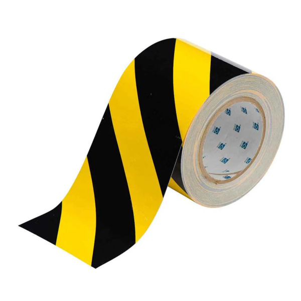 Floor Marking Tape - 4" x 100' - Black/Yellow
