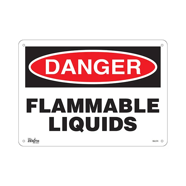 Flammable Liquids Sign - 14" x 10" - Aluminum - English