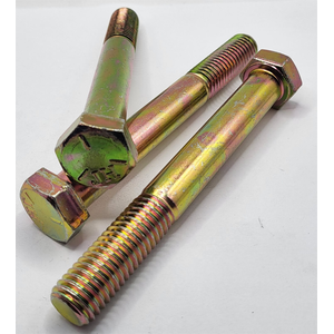 5/8" - 11 X 5" HEX HEAD CAP SCREW MACHINED HEAD SAE J429 GR 5 ZINC YELLOW PER PRINT