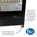 FSE MRFS-2D/B 53 Inch Two Section Glass Door Merchandiser Caster