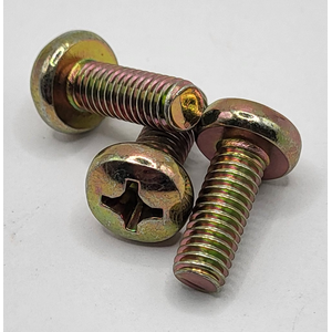 M6 - 1 X 16MM DIN 7985 PHILLIPS PAN HEAD MACHINE SCREW 4.8 ZINC YELLOW