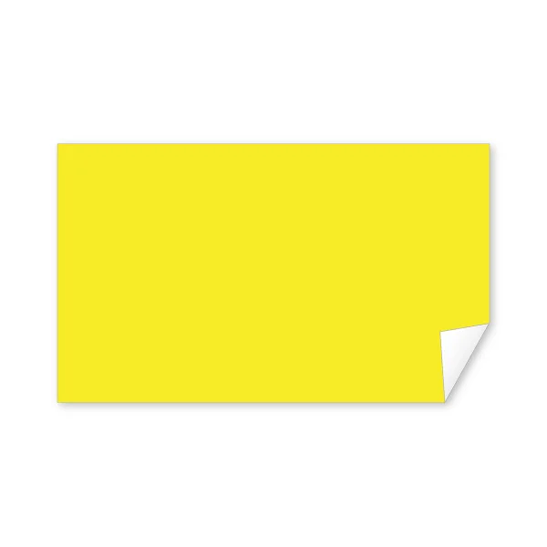Plain Label - 3" x 5" Rectangle - Fluorescent Yellow
