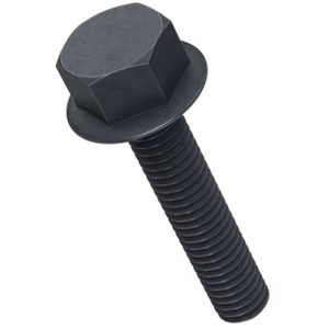 M6 - 1 X 55MM DIN 6921 HEX FLANGE SCREW 8.8 ZINC TRIVALENT BLACK W/SEALER