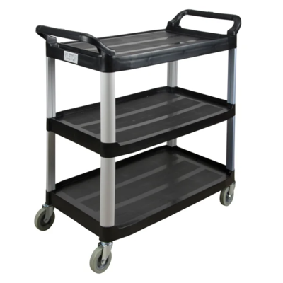 Utility Cart - 40-1/4" x 19-3/4" x 37-1/2" - 250 lb Capacity - Plastic - 3 Shelf