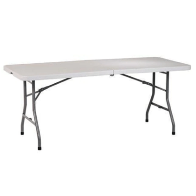 Office Star BT6FQ 6 Ft Resin Center Fold Multi Purpose Table