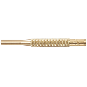 STARRETT B565G Brass Drive Pin Punch, 1/4" Diam X 4" L
