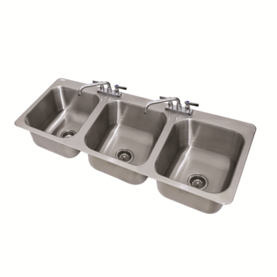 Advance Tabco DI-3-1410 Drop-In Sink 3-Compartment