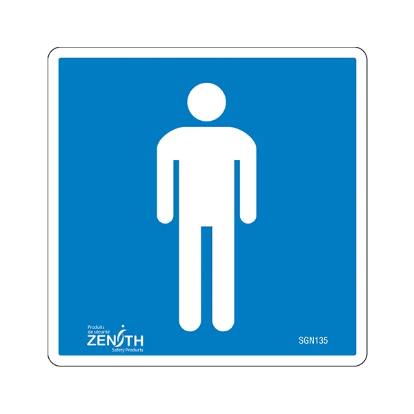 Men's Sign - 6" x 6" - Vinyl - Pictogram