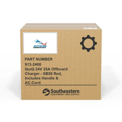 QuiQ 24V 25A Offboard Charger - SB50 Red, Includes Handle & AC-Cord