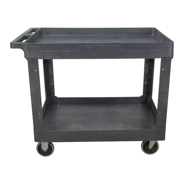 Utility Cart - 40" x 24-5/8" x 32-1/2" - 550 lb Capacity - Plastic - 2 Shelf