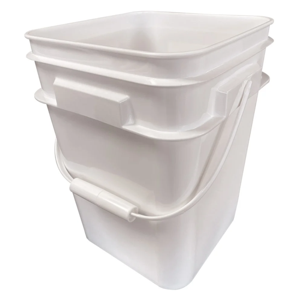 Pail - Plastic - Square - 16 L - White