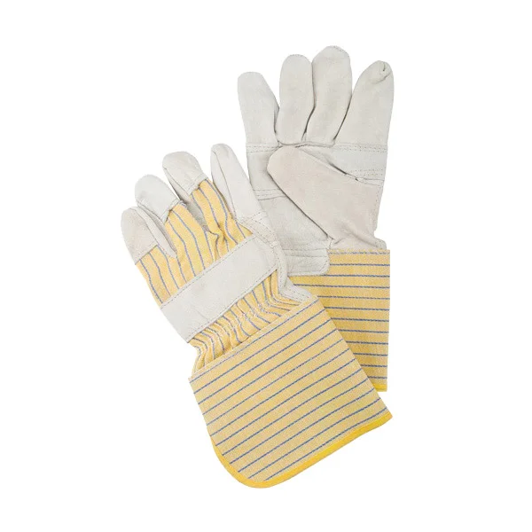 Fitters Gloves - Grain Cowhide Patch Palm - Cotton Lined - Large