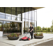 Viper PS480 push sweeper outside an office entrance
