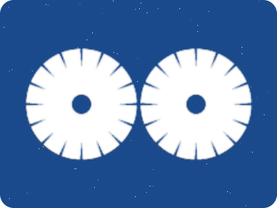 Counter-rotating disk brush motion