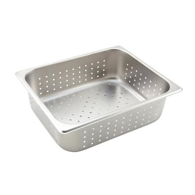 Winco SPHP4 Perforated Anti-Jam 1/2 Size, 4" D Steam Table Pans