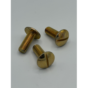 3/8" - 16 X 1" SERRATED SLOTTED TRUSS HEAD MACHINE SCREW SPECIAL GR 5 CARBURIZED ZINC YELLOW PER PRINT