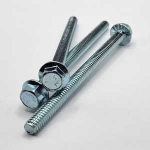 1/4" - 20 X 3 1/2" IFI-111 SERRATED HEX FLANGE SCREW SAE J429 GR 5 ZINC TRIVALENT CLEAR