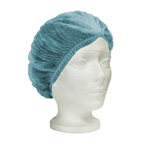Bouffant Cap - Pleated - Polypropylene - 21" - Blue - RONCO Care™