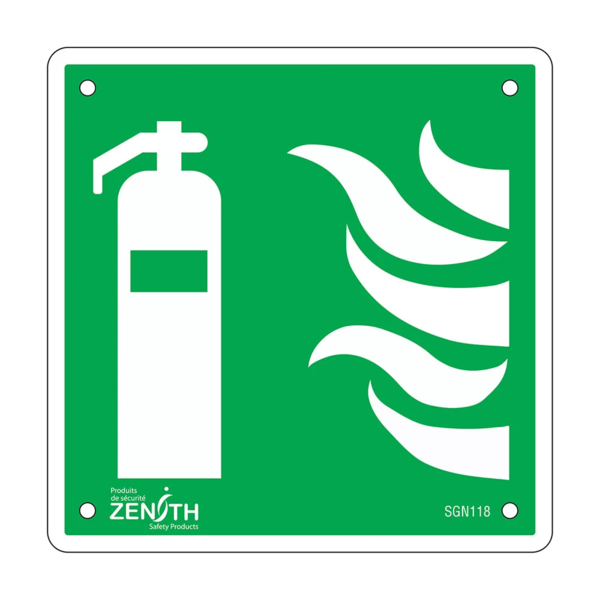Fire Extinguisher Sign - 6" x 6" - Plastic - Pictogram