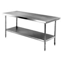 FSE 30" x 72" x 34" 18 Gauge Stainless Steel Worktable