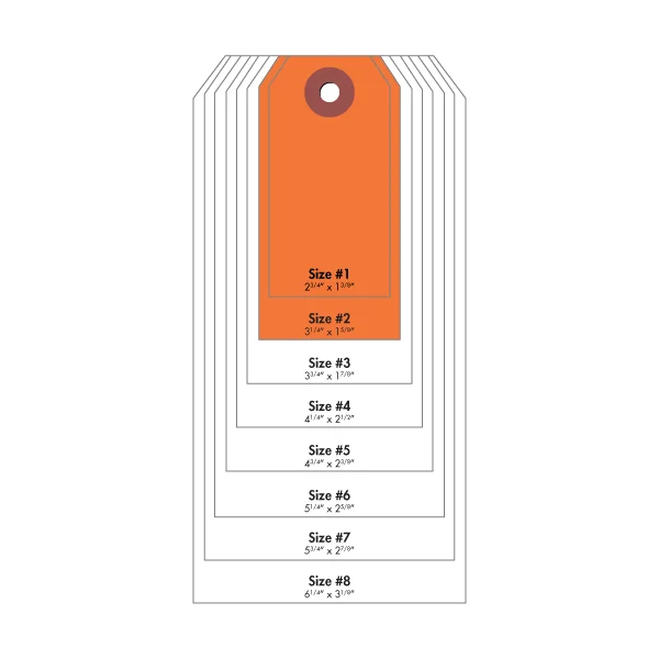 #2 Cardstock Tag - Orange