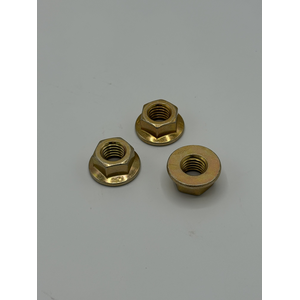 M10 - 1.5 DIN 6923 HEX FLANGE NUT CLASS 10 ZINC YELLOW