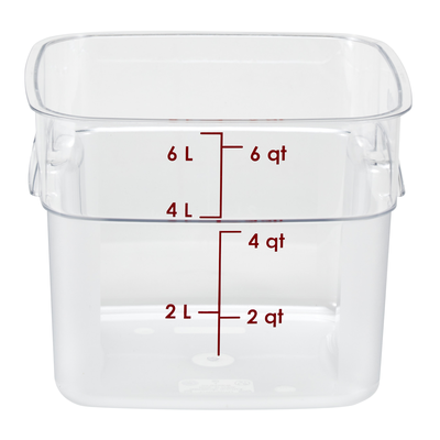 Cambro 6SFSPROCW135 CamSquare® FreshPro Food Container