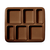 Golliath 6-Compartment Insulated Tray, Brown (10/Case)