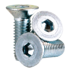 M6 - 1 X 16MM DIN 7991 FLAT HEAD SOCKET CAP SCREW 10.9 ZINC TRIVALENT CLEAR
