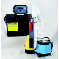 PK-ALP-6CIA - PRE-ASSEMBLED PRIMARY AC & BACKUP 12V PUMP SYSTEM; 6-CIA & ALPHA-1 PUMPS, CHARGER, BATTERY BOX, (2) CHECK VALVES & PIPING