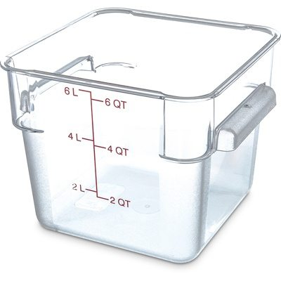 Carlisle StorPlus Clear 6 qt Square Food Storage Container