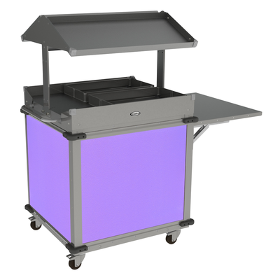 Cadco CBC-GG-B2-L7 MobileServ® Standard Grab & Go Merchandising Cart 2-Sided Grab & Go Shelf On Top