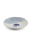 Plate Blue & White Cat Rainy Day 6.5"