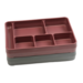 Extra deep insulated tray with food