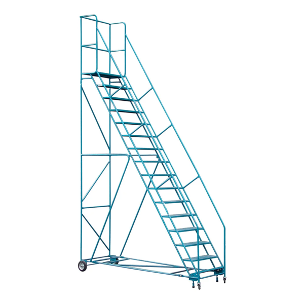 Rolling Step Ladder - 16 Step - 300 lb Capacity