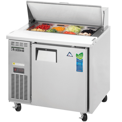 Everest EPR1-24 Sandwich Salad Prep Table 8 Pans, 115v, NSF - 6 cu. ft.