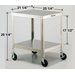 Lakeside 716 Equipment Stand With Undershelf And Casters