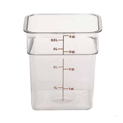 Cambro Camwear 4 qt. Clear CamSquare Containers